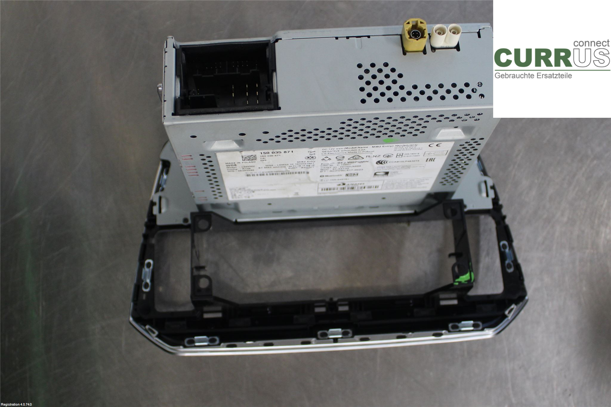 VW UP! / E-UP! Radio CD / Multimedia panel 1S0035871TAI 1.0L DKRA