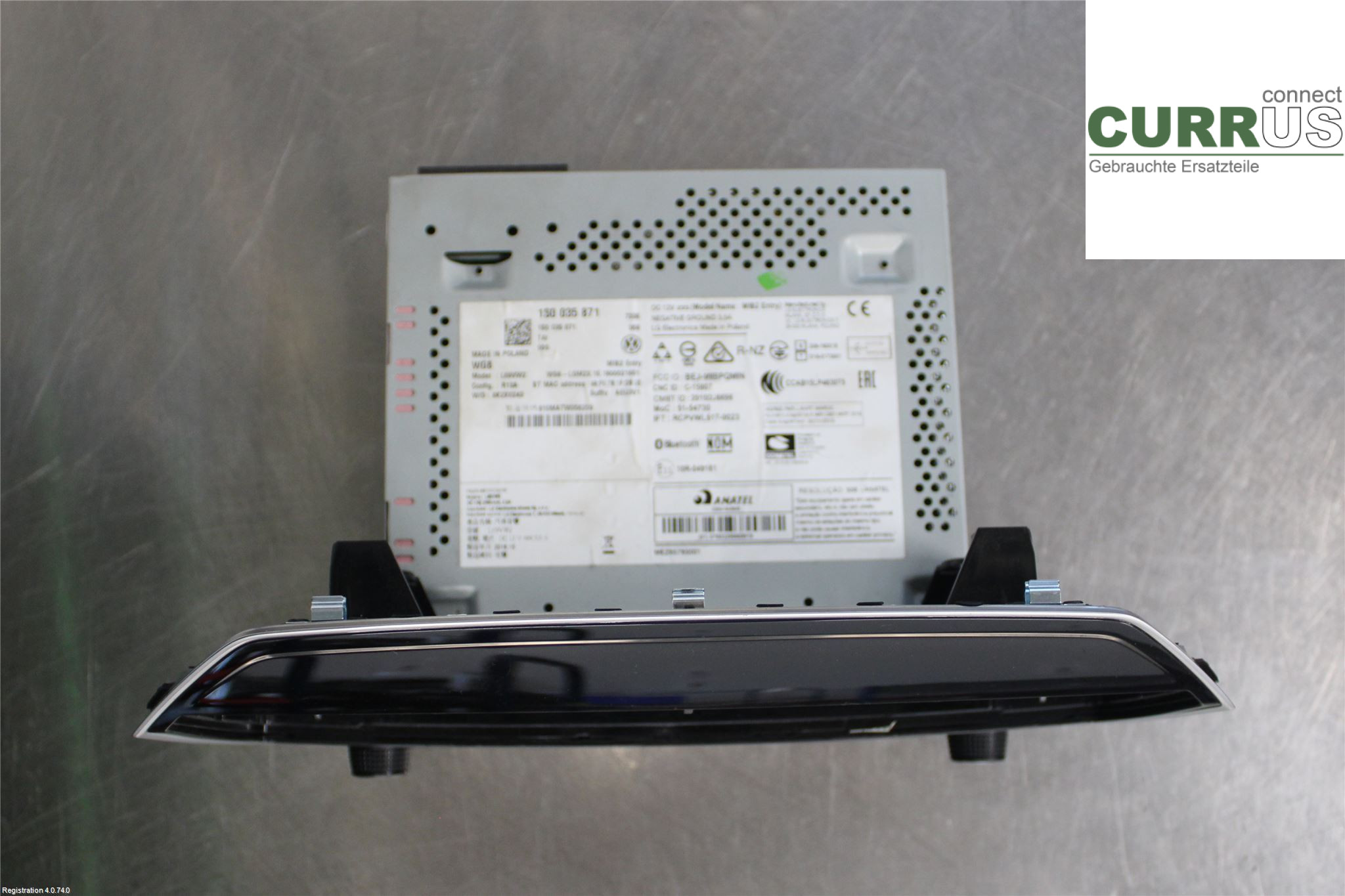 VW UP! / E-UP! Radio CD / Multimedia panel 1S0035871TAI 1.0L DKRA