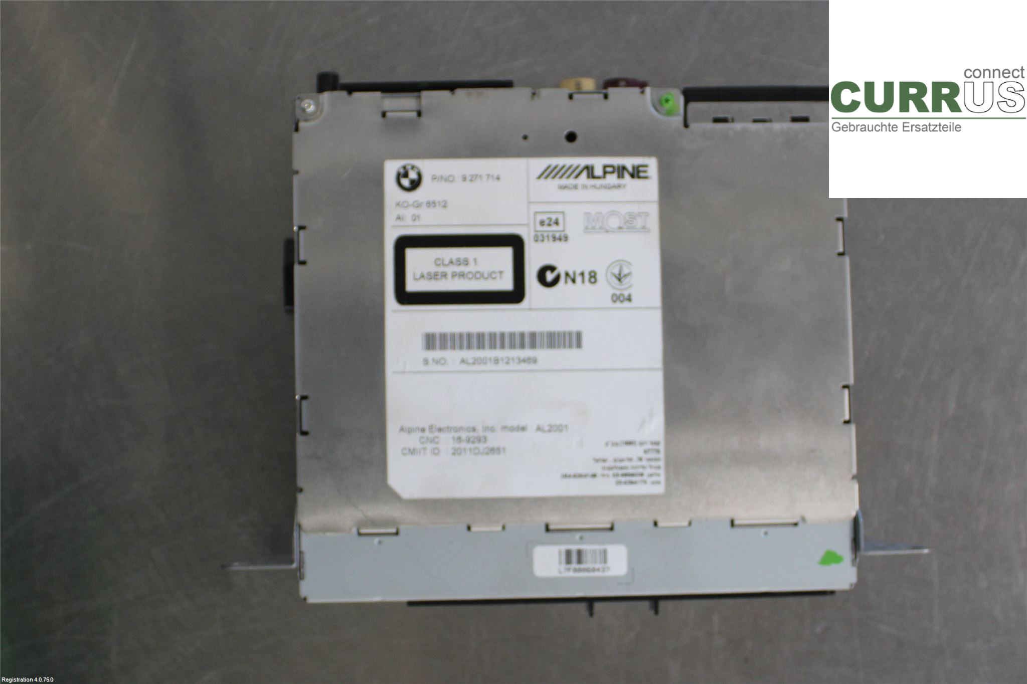 BMW 1 F20/F21   11-19 Radio CD / Multimedia panel 65129262729 2.0L N47-D20C