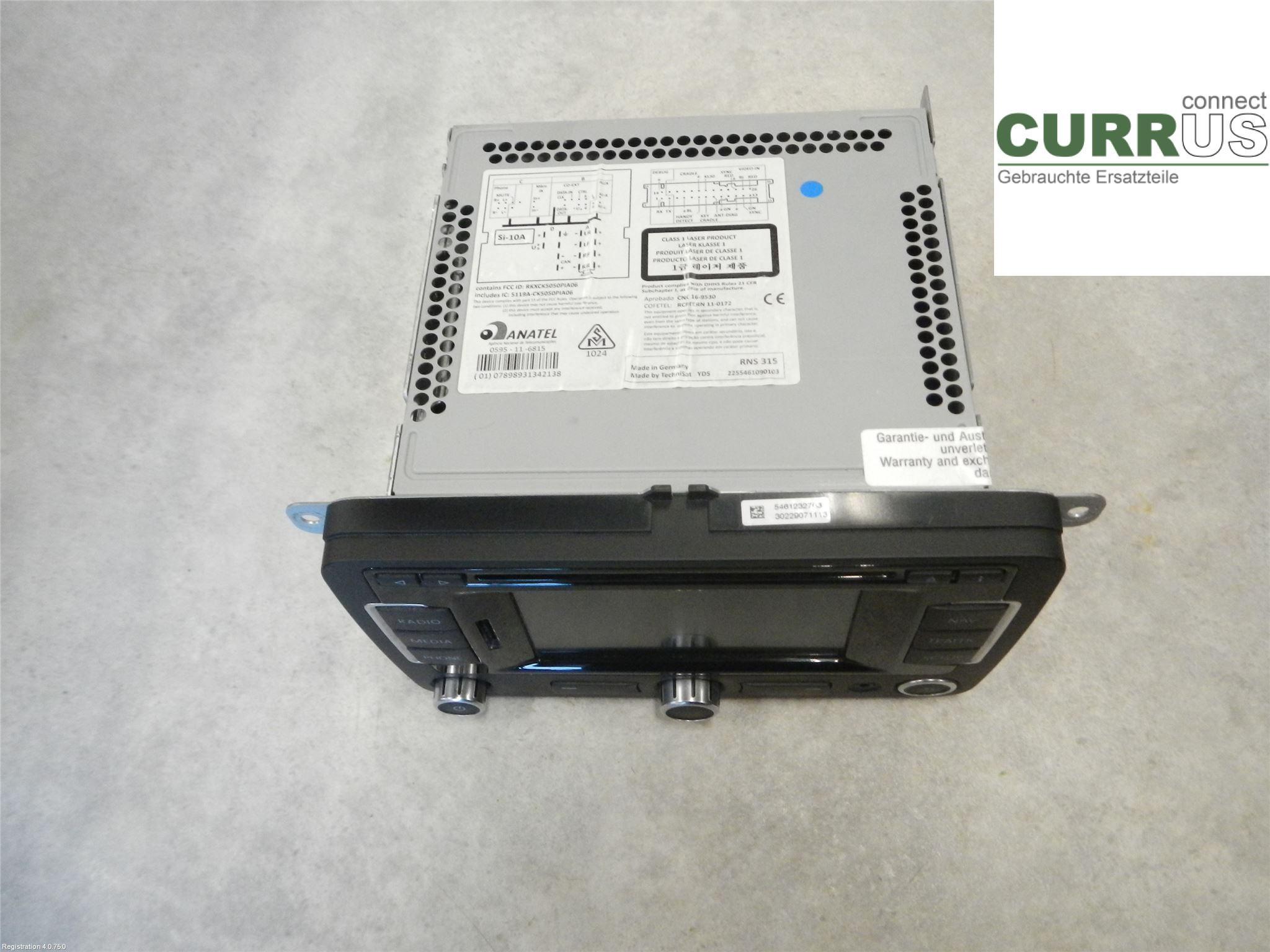 VW TIGUAN 07-16 Radio CD / Multimedia panel 3C0035279HX 2.0L CFFB