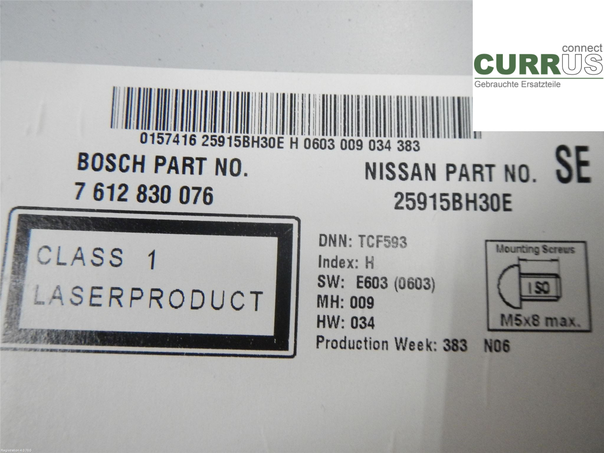 NISSAN QASHQAI+2  10-14 Radio CD / panneau multimédia 25915BH30E 1.6L R9M