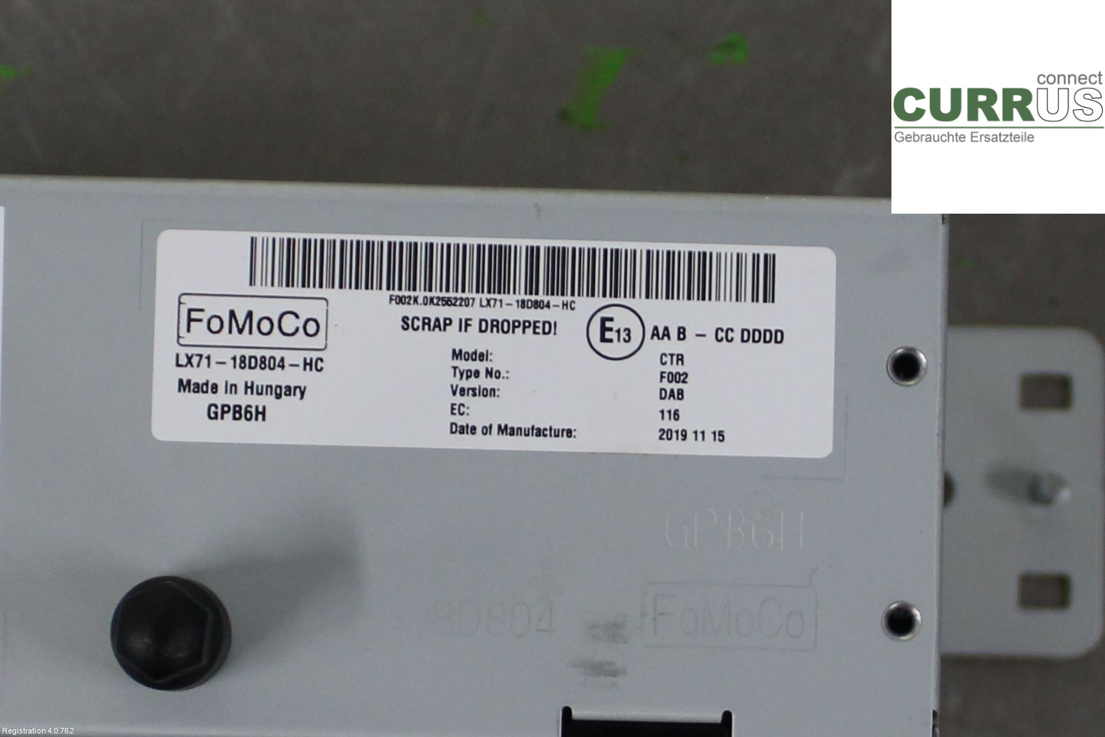 FORD FOCUS 19- Radio CD /Multimediapanel 2499824 1.0L B7DA