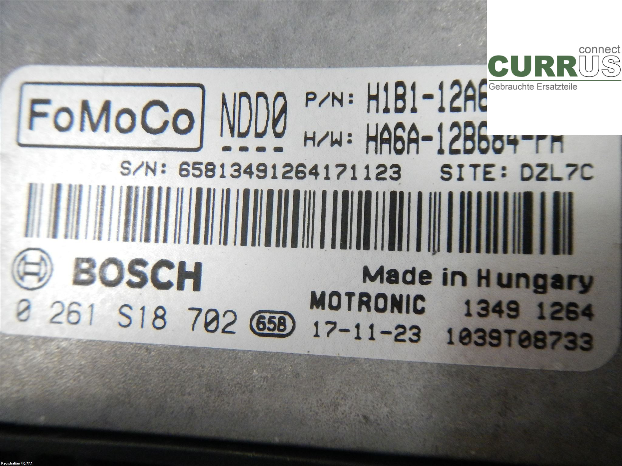 FORD FIESTA  18-23 Motorens styreenhed (ECU) 2162696 1.0L SFJK