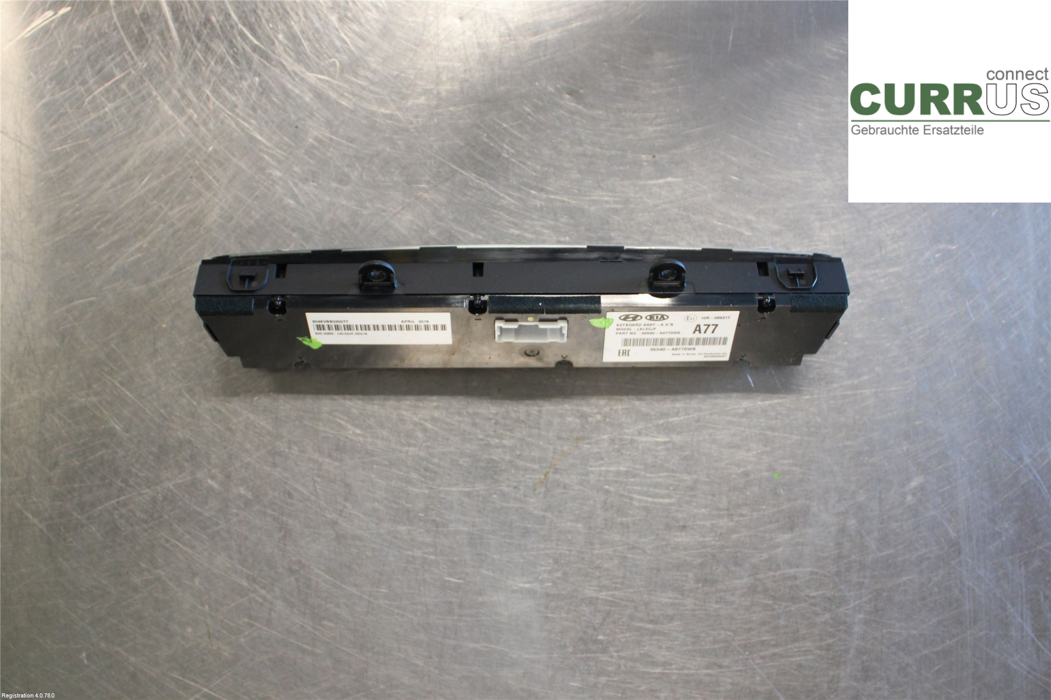 KIA OPTIMA  16-20 Radio CD / Multimedia panel 96540A 8770WK  2.0L G4NG
