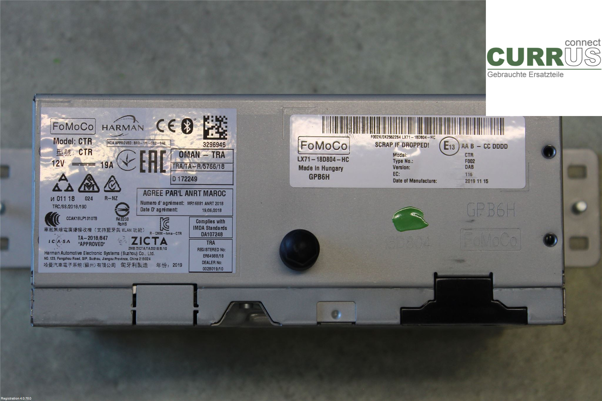 FORD FOCUS 19- Radio CD /Multimediapanel 2602130 1.0L B7DA