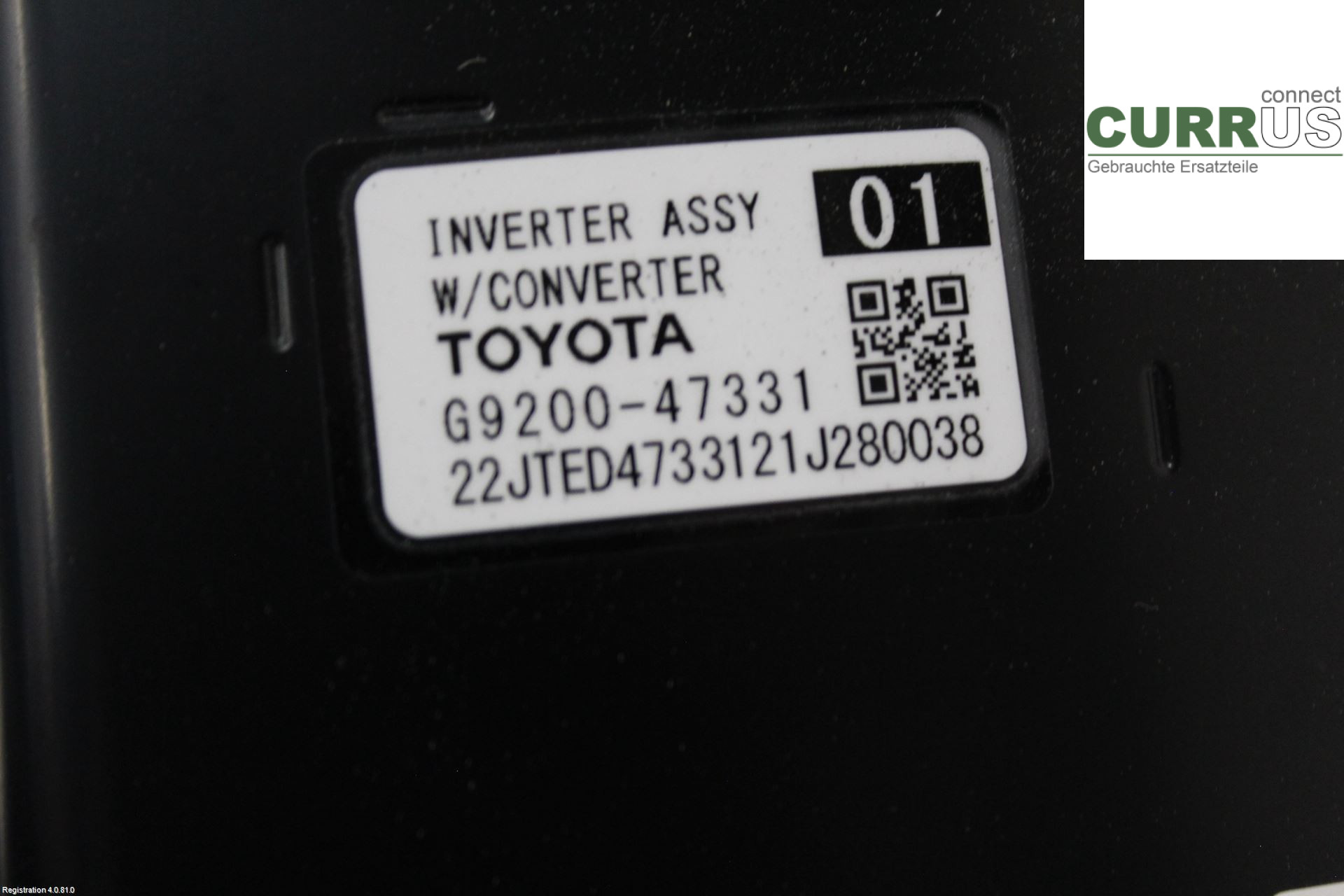 TOYOTA C-HR 16-23 Converter / inverter - electric G920049136 1.8L 2ZR-FXE