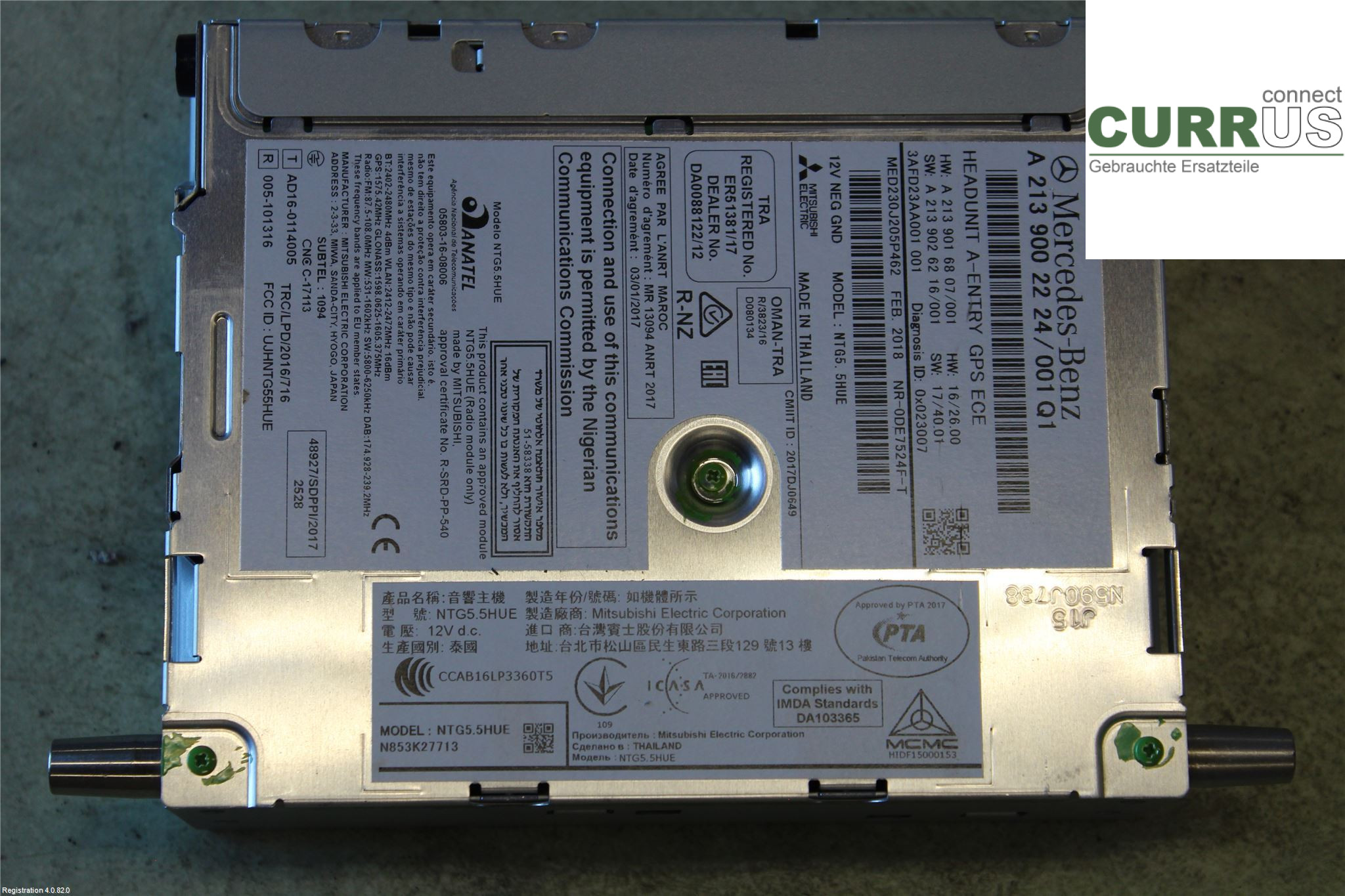 MB E-KLASS (W213)  16- Radio CD /Multimediapanel A 213 900 22 24 2.0L OM654.920