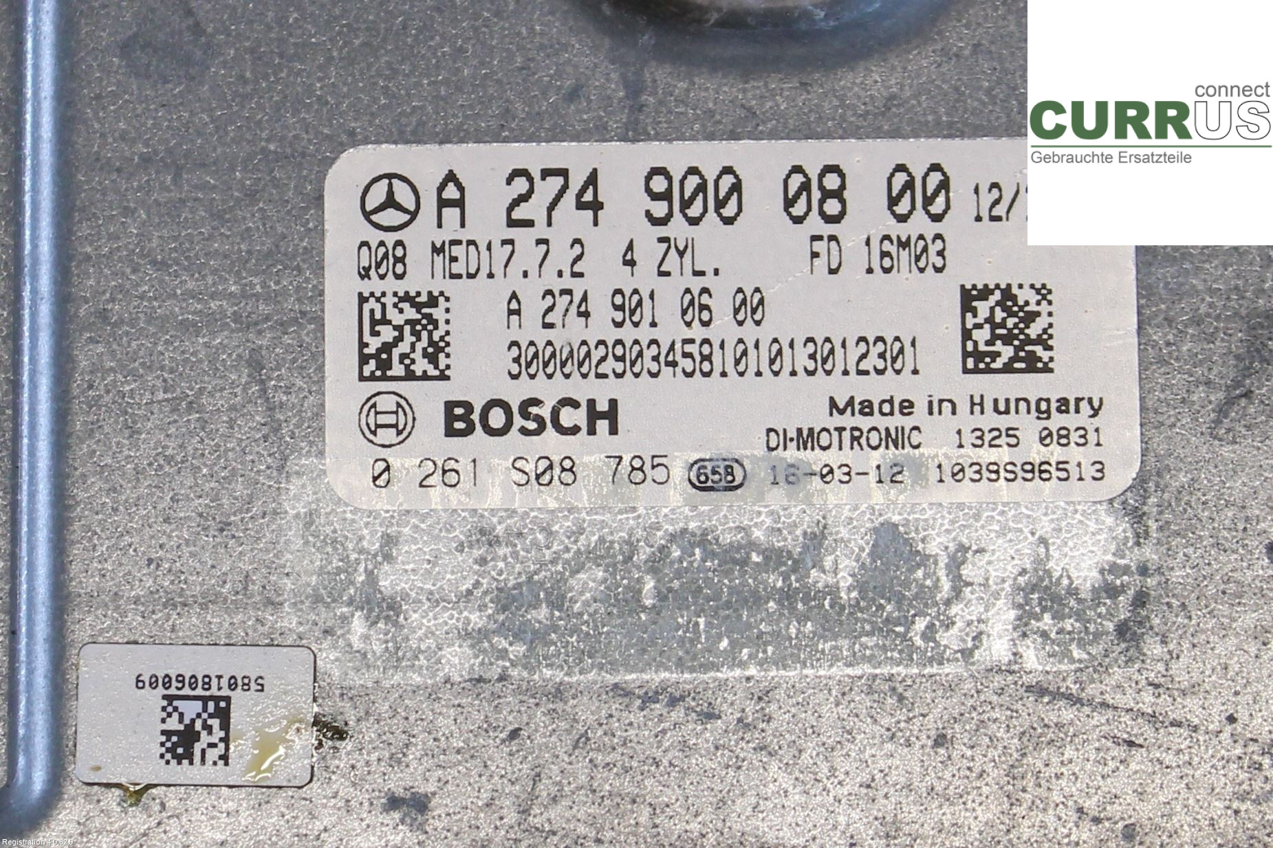 MB C-KLASS (W205)  14- Motorens styreenhed (ECU) A 274 900 29 00 2.0L OM274.920