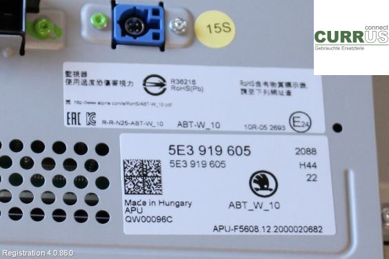 SKODA OCTAVIA 20- car-part-types.display 5E3 919 605    CZH 1.4L DGEA