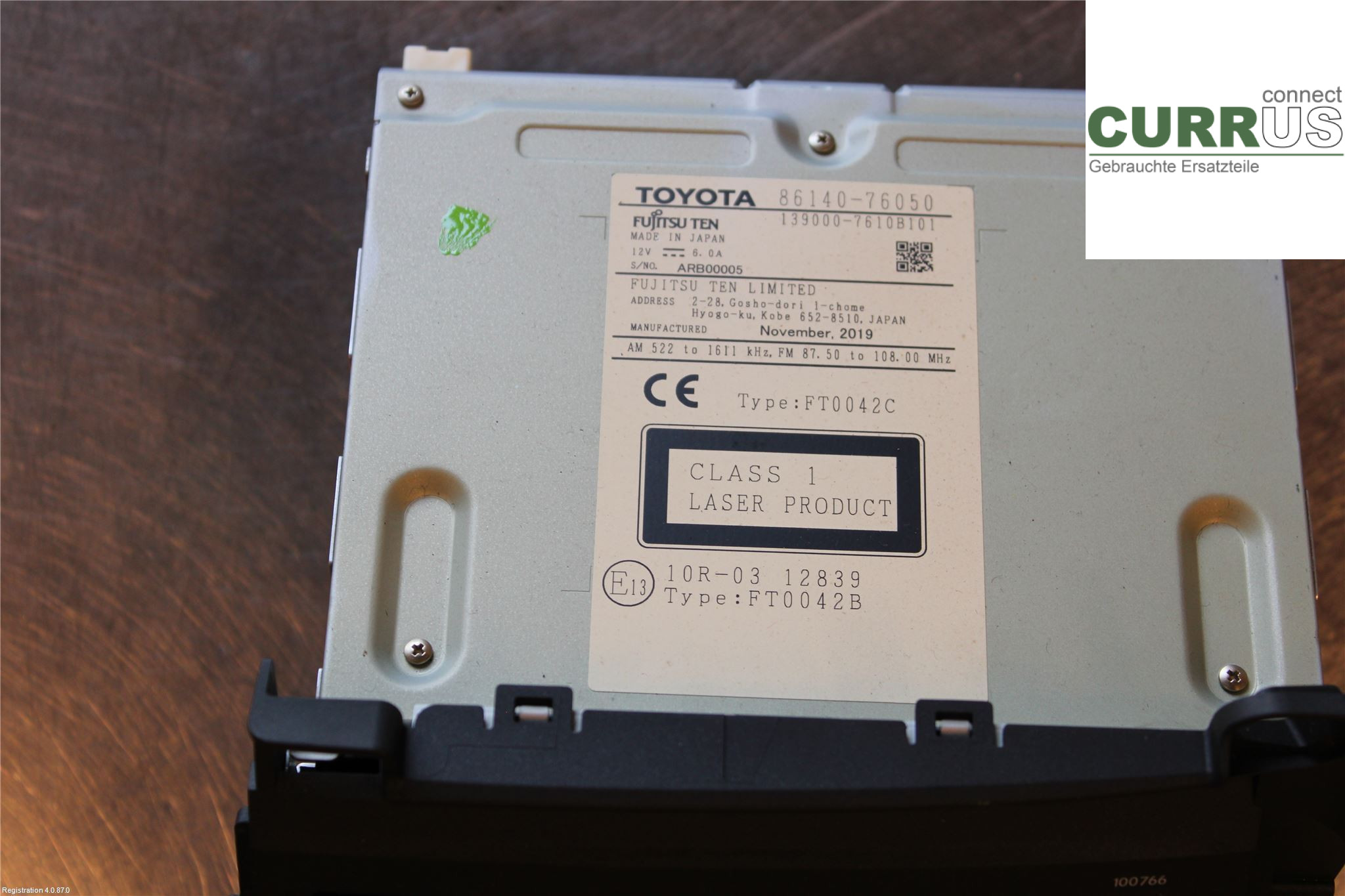 LEXUS CT 200h Radio CD / Multimedia panel 8614076050 1.8L 2ZR-FXE