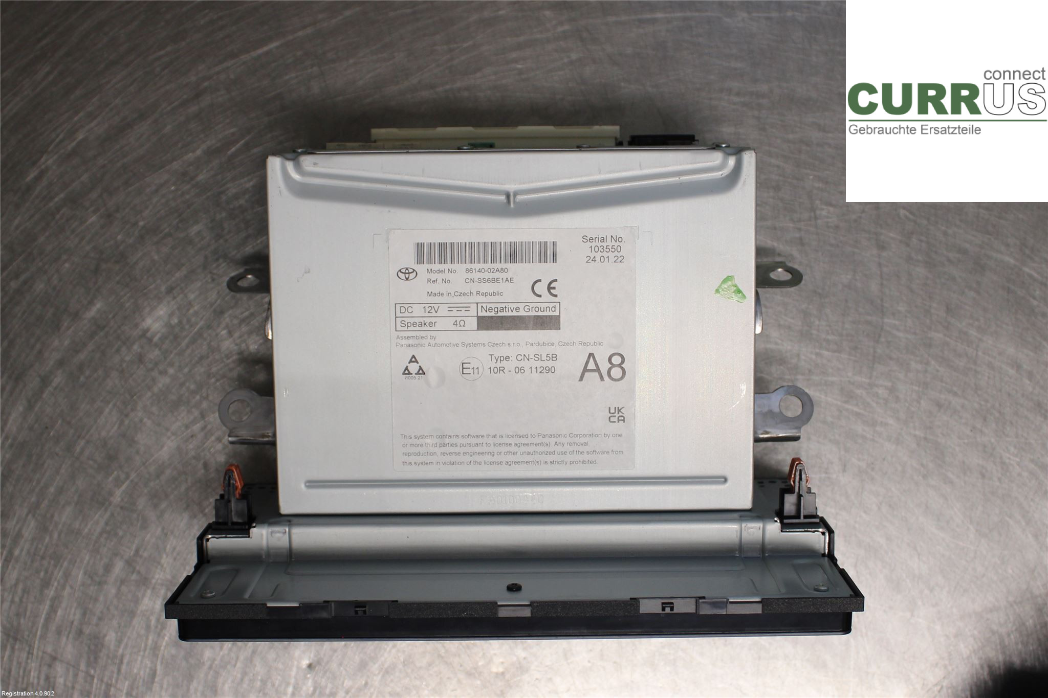 TOYOTA COROLLA 19- Radio CD / Multimedia panel 8614002A80 2.0L 