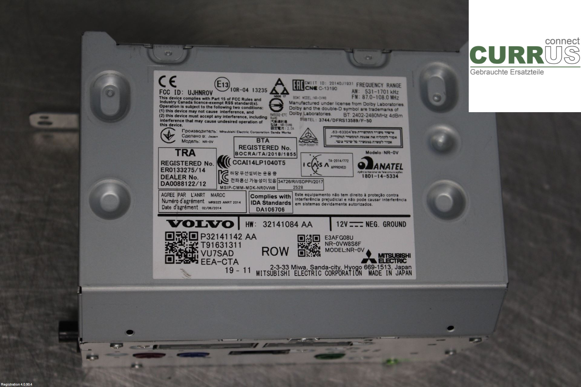 VOLVO V90  17- Radio CD / Multimedia panel 36011649 2.0L B4204T34