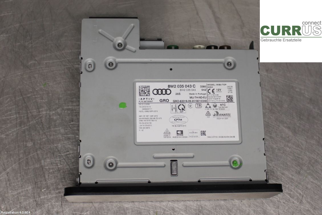AUDI A5  17- Radio CD / Multimedia panel 8W2035043C 2.0L DMTA