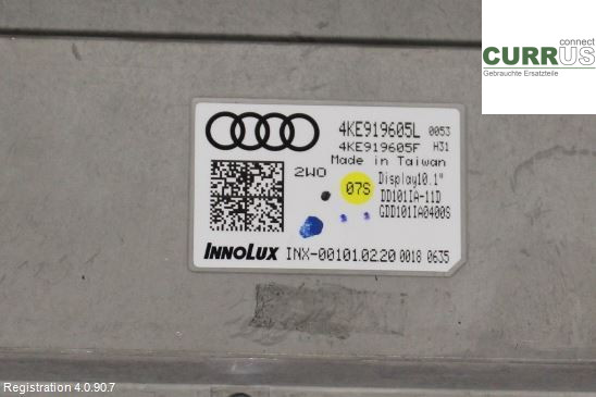 AUDI E-TRON, S  GE 19- car-part-types.display 4KE919605L BM2R