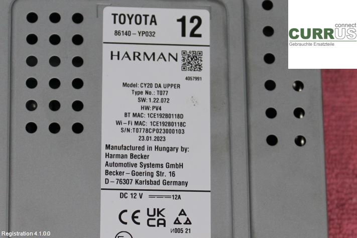 TOYOTA YARIS CROSS 21- car-part-types.display 86140YP032 M15A-FXE