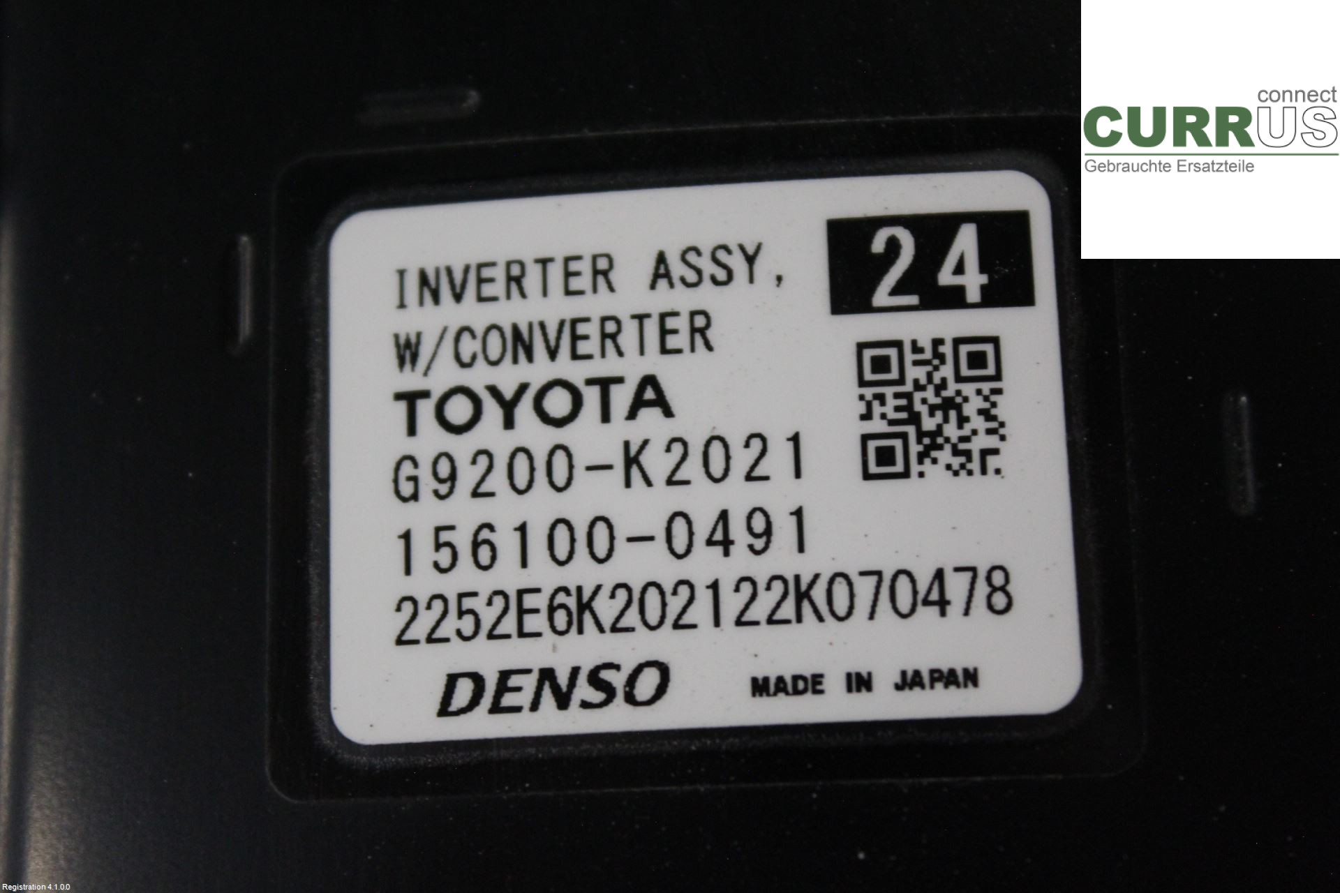 TOYOTA YARIS CROSS 21- Omformer / inverter - elektrisk G92A0K2021 M15A-FXE