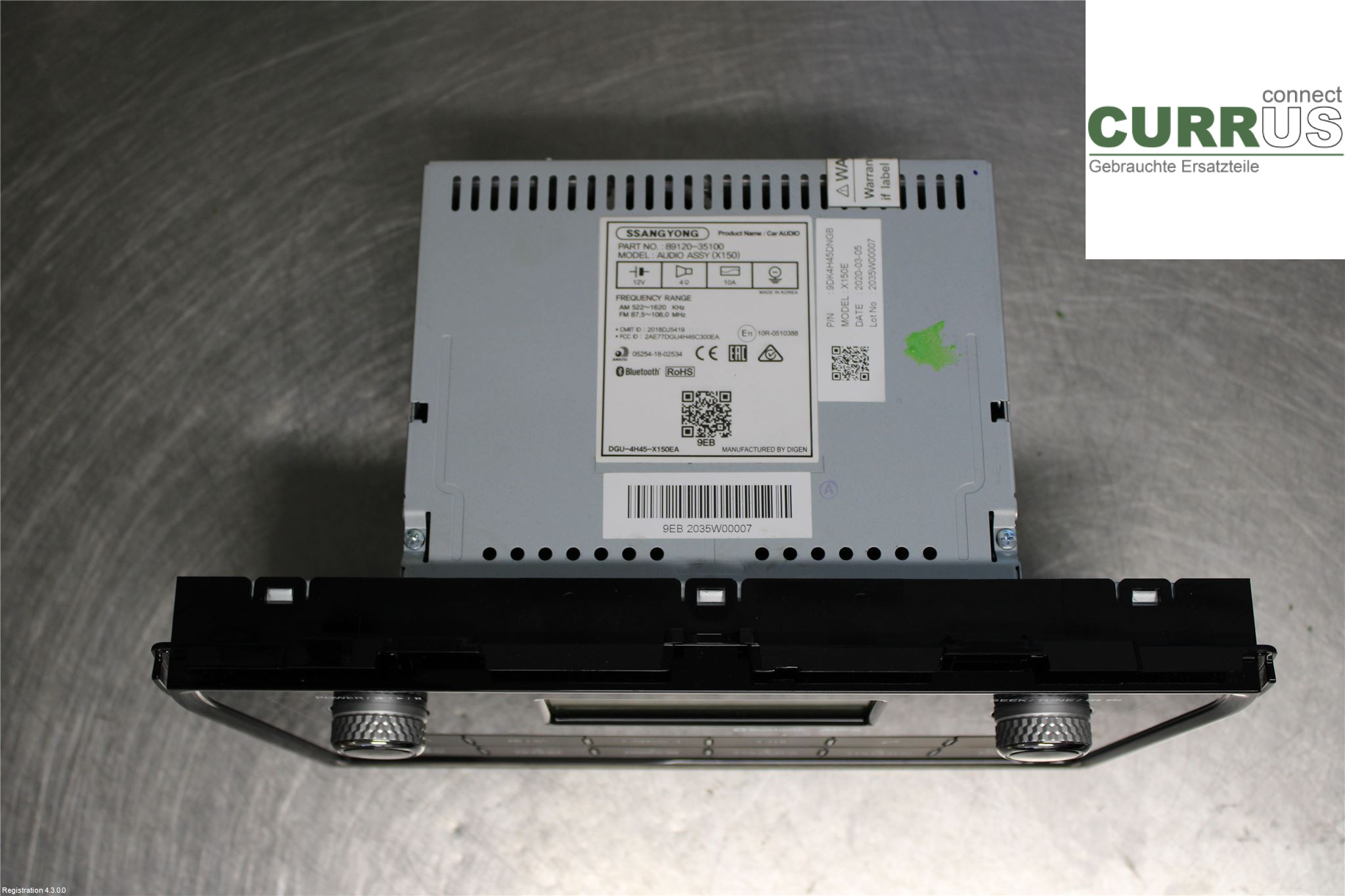 SSANG YONG TIVOLI  17- Radio-CD-/Multimedia-Panel  