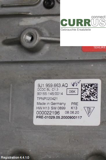 PORSCHE TAYCAN 20- Power distribution controller 9J1959663BA EBE