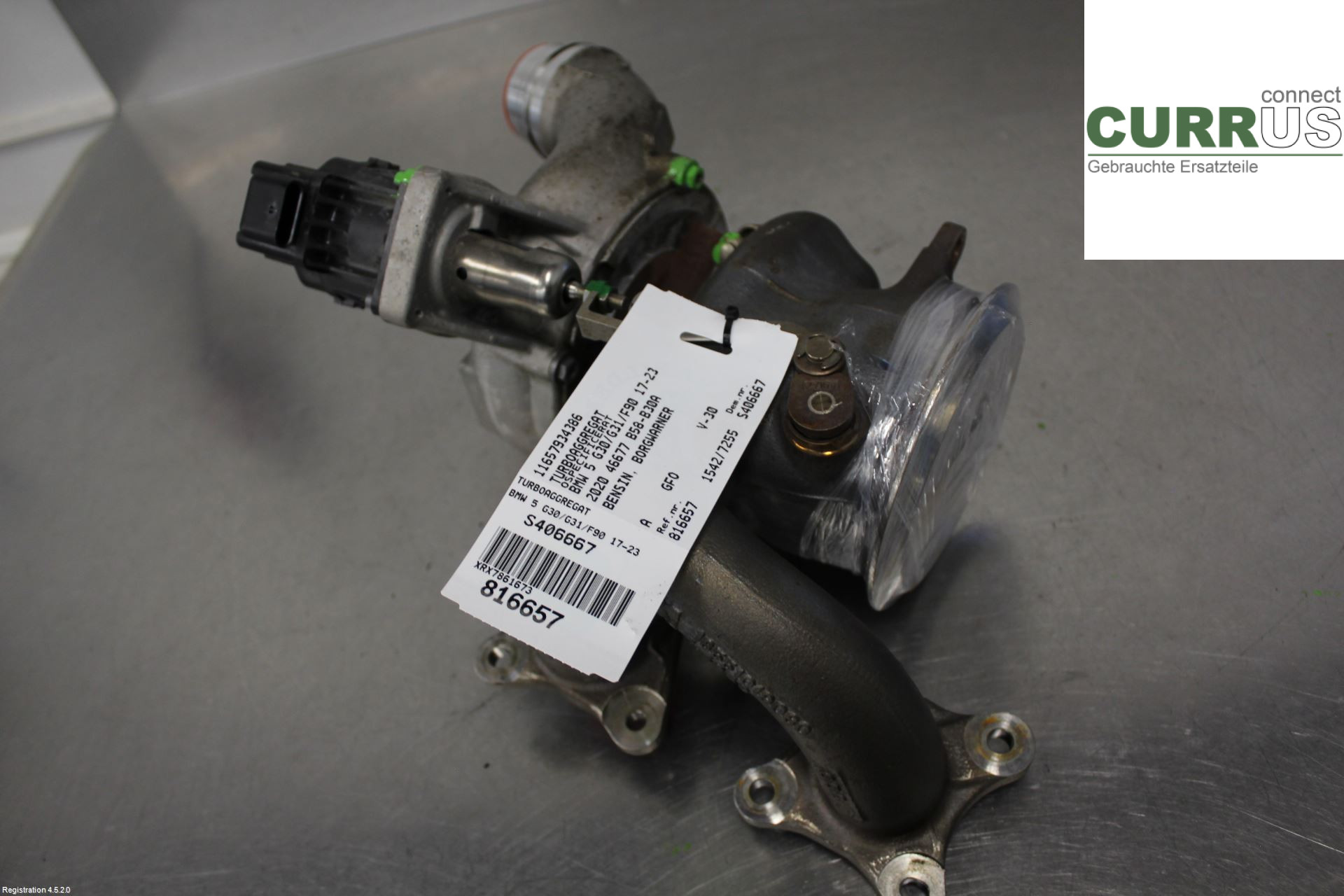 BMW 5 G30/G31/f90  17-23 Turbo charger 11657934386 B58-B30A