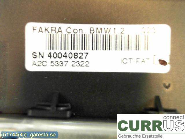 BMW 1 E87/81 5D/3D 03-11 Radio CD / Multimedia panel 9229241-01 1,8D N47-D20C 1