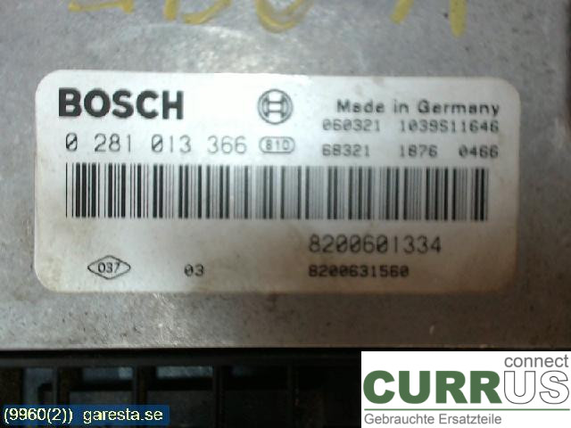 RENAULT MÉGANE II 06-08 Engine Control Unit Diesel (ECU) 8200601334 1.9DCI 96KW