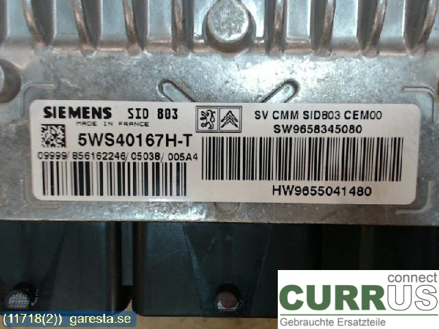 PEUGEOT 407 Sterownik silnika diesla (ECU) 9655041480 2.0hdi 100kw