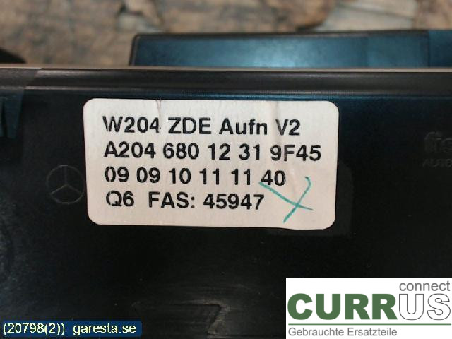 MB C (204)   07-15 Kontrolskærm A 204 820 54 97 80 1.8I KOMPRES 11
