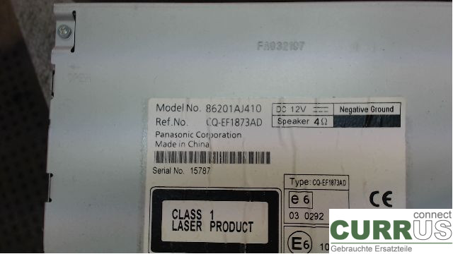 SUBARU LEGACY 10-14 Radio CD / Multimedia panel EJ25 2,5