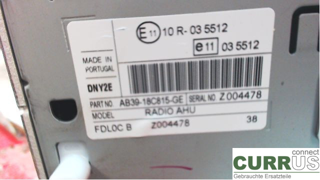 FORD RANGER EU 12-23 Radio CD / Multimedia panel  2,2 TDCIQJ2R