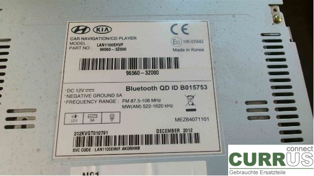 HYUNDAI i40  08-15 Radio CD / panel multimedialny  D4FD