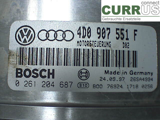 VW PASSAT      97-00 Engine Control Unit (ECU) 4D0907551F ACK