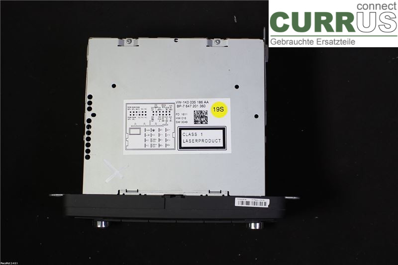VW PASSAT  11-14 Radio CD / panneau multimédia 1K0035186AA CKMA