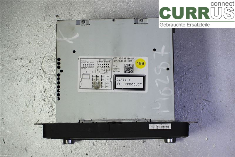 VW CADDY  11-15 Radio CD / panneau multimédia 1K0035186AA CFHF