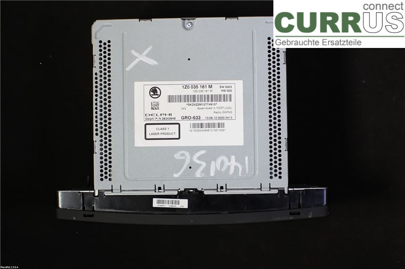 SKODA OCTAVIA    05-13 Radio-CD-/Multimedia-Panel 1Z0035161M CAYC