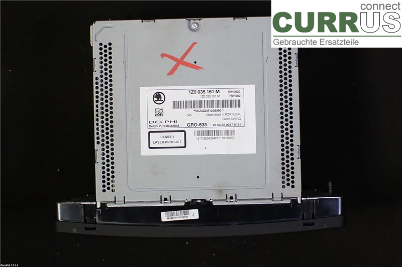 SKODA OCTAVIA    05-13 Radio-CD-/Multimedia-Panel 1Z0035161M CAYC