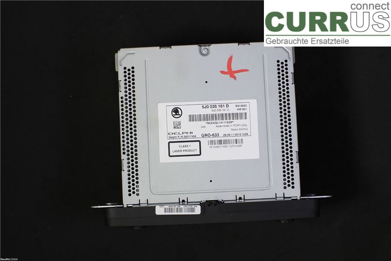 SKODA OCTAVIA    05-13 Radio CD /Multimediapanel 5J0035161D CGPA