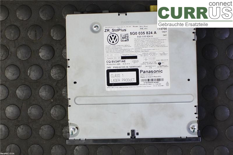 VW GOLF / E-GOLF VII   13-20 Radio CD / Multimedia panel 5G0035824A CPWA