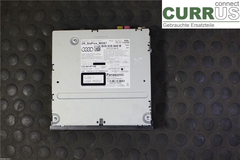 AUDI A3/S3 8V  13-20 Radio-CD-/Multimedia-Panel 8V0035840B CRKB