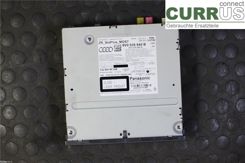AUDI A3/S3 8V  13-20 Radio-CD-/Multimedia-Panel 8V0035840B CYVB