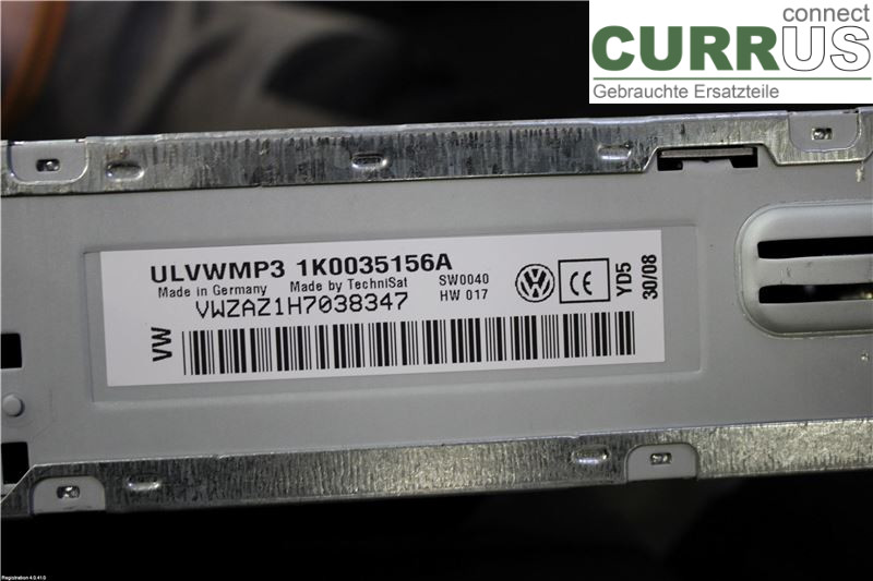 VW GOLF V      04-09 Radio CD / Multimedia panel 1K0035156A BLS