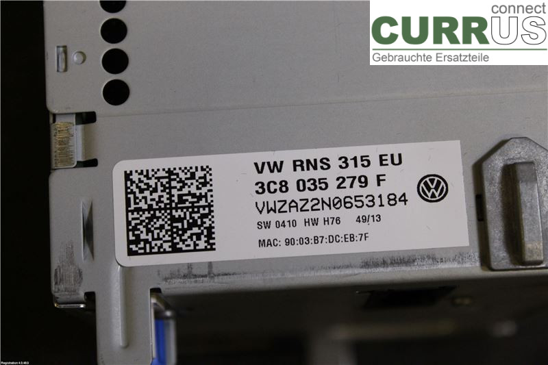 VW PASSAT  11-14 Radio-CD-/Multimedia-Panel 3C8035279FX CFGC