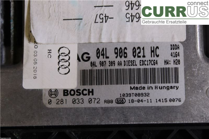 AUDI A6/S6 4G   11-18 Motorsteuergerät (ECU) 04L906021HC 