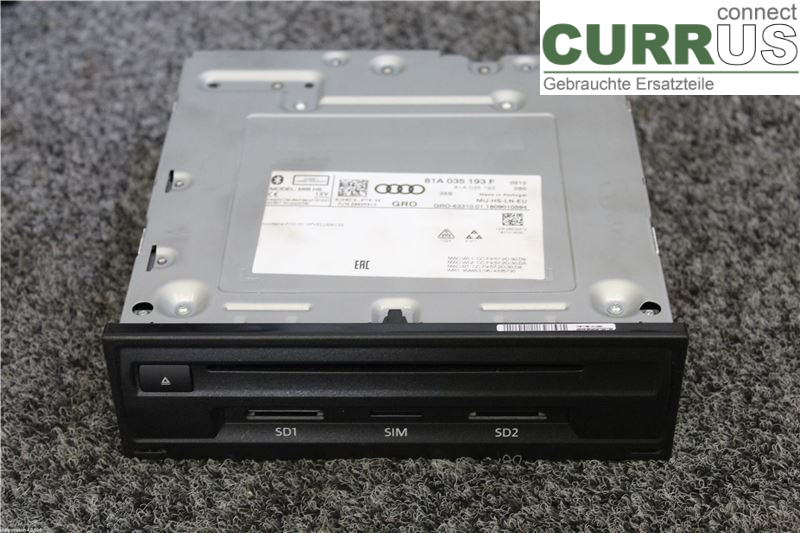 AUDI A3/S3 8V  13-20 Radio-CD-/Multimedia-Panel 81A035193F 