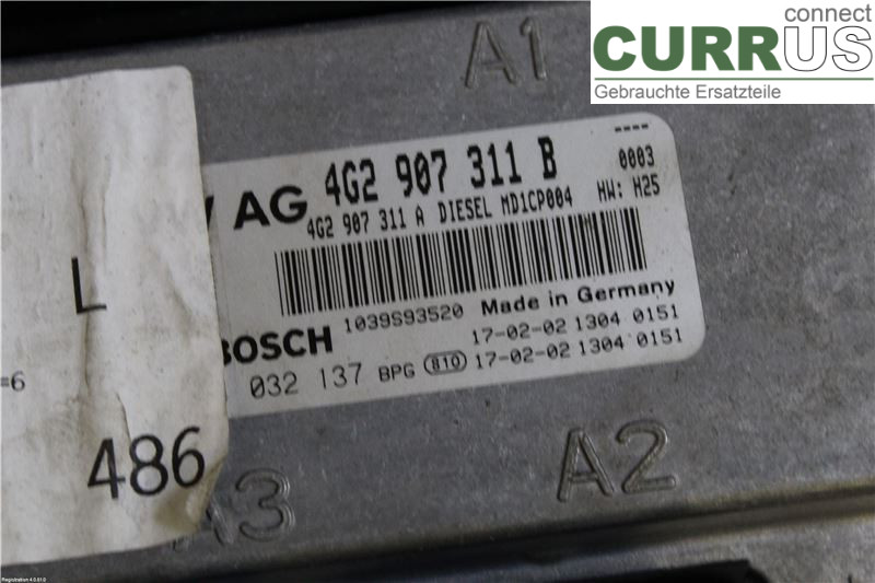 AUDI A6 ALLROAD 4G 12-18 Engine Control Unit (ECU) 4G2907311B CZVA