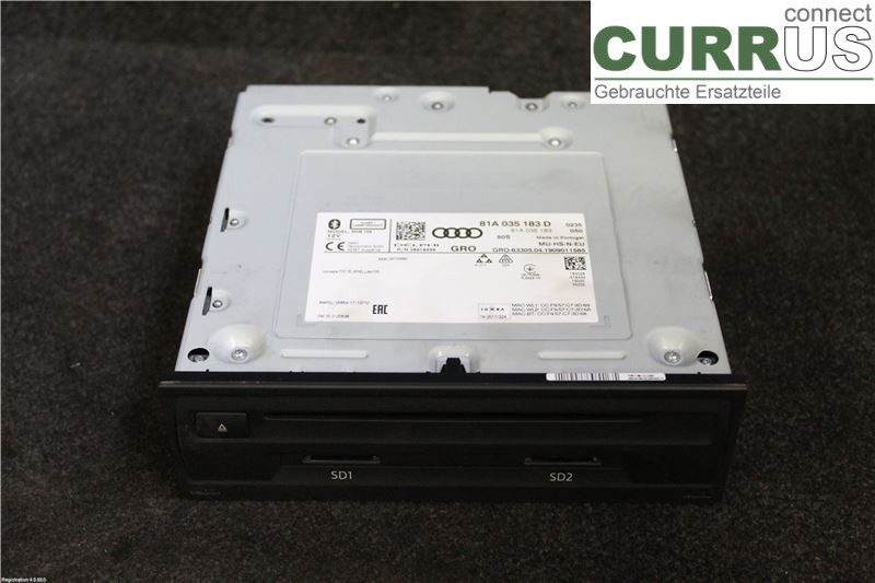 AUDI A3/S3 8V  13-20 Radio-CD-/Multimedia-Panel 81A 035 183 D  DKRF