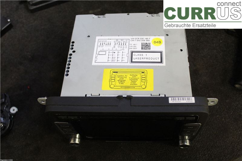 VW PASSAT  11-14 Radio CD / multimediepanel  3C8 057 195 FX CFGB