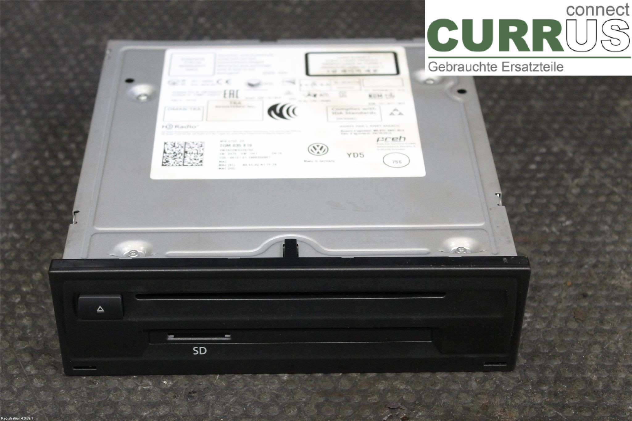 VW T-CROSS  19- Radio CD / Multimedia panel  2GM 035 819  X DKLA