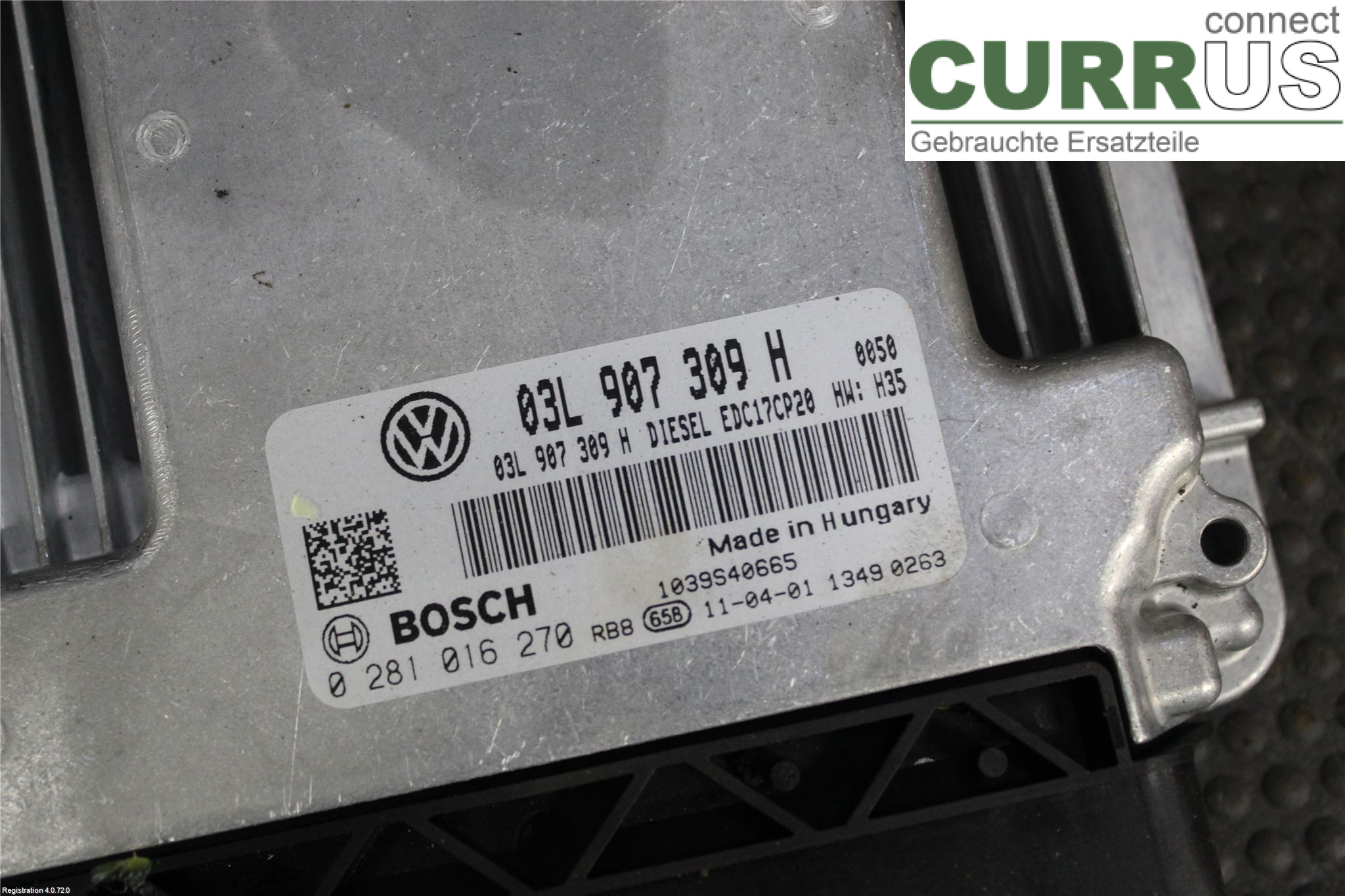 VW TRANSP/CARAVELLE 04-15 Engine Control Unit Diesel (ECU) 03L 906 022 JB	 CFCA