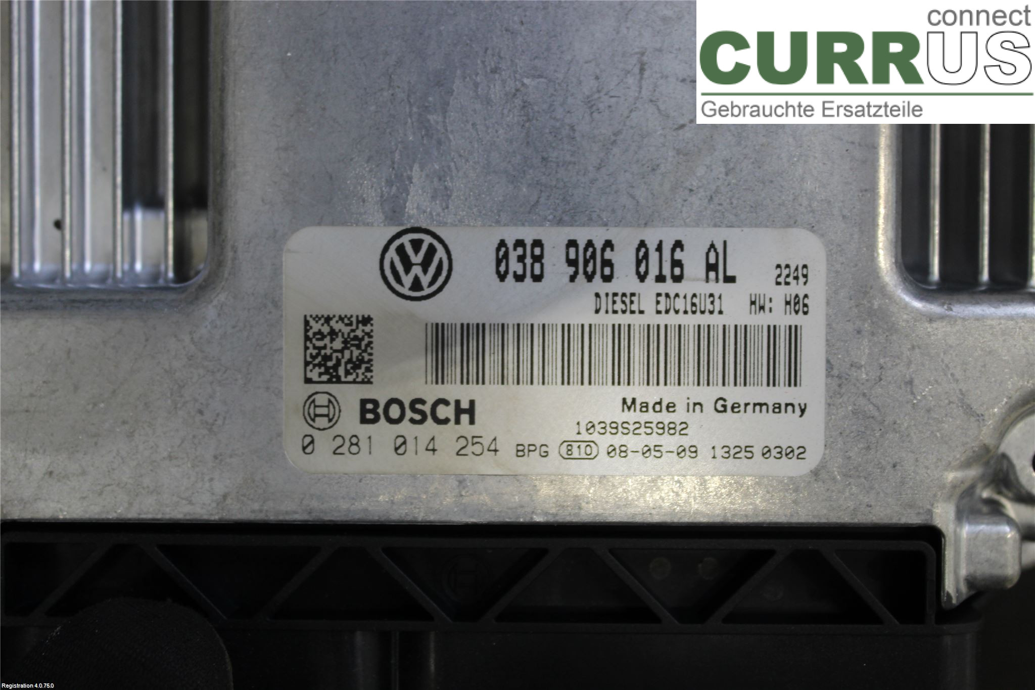 VW TRANSP/CARAVELLE 04-15 Engine Control Unit Diesel (ECU)   038 906 016 AL BRS