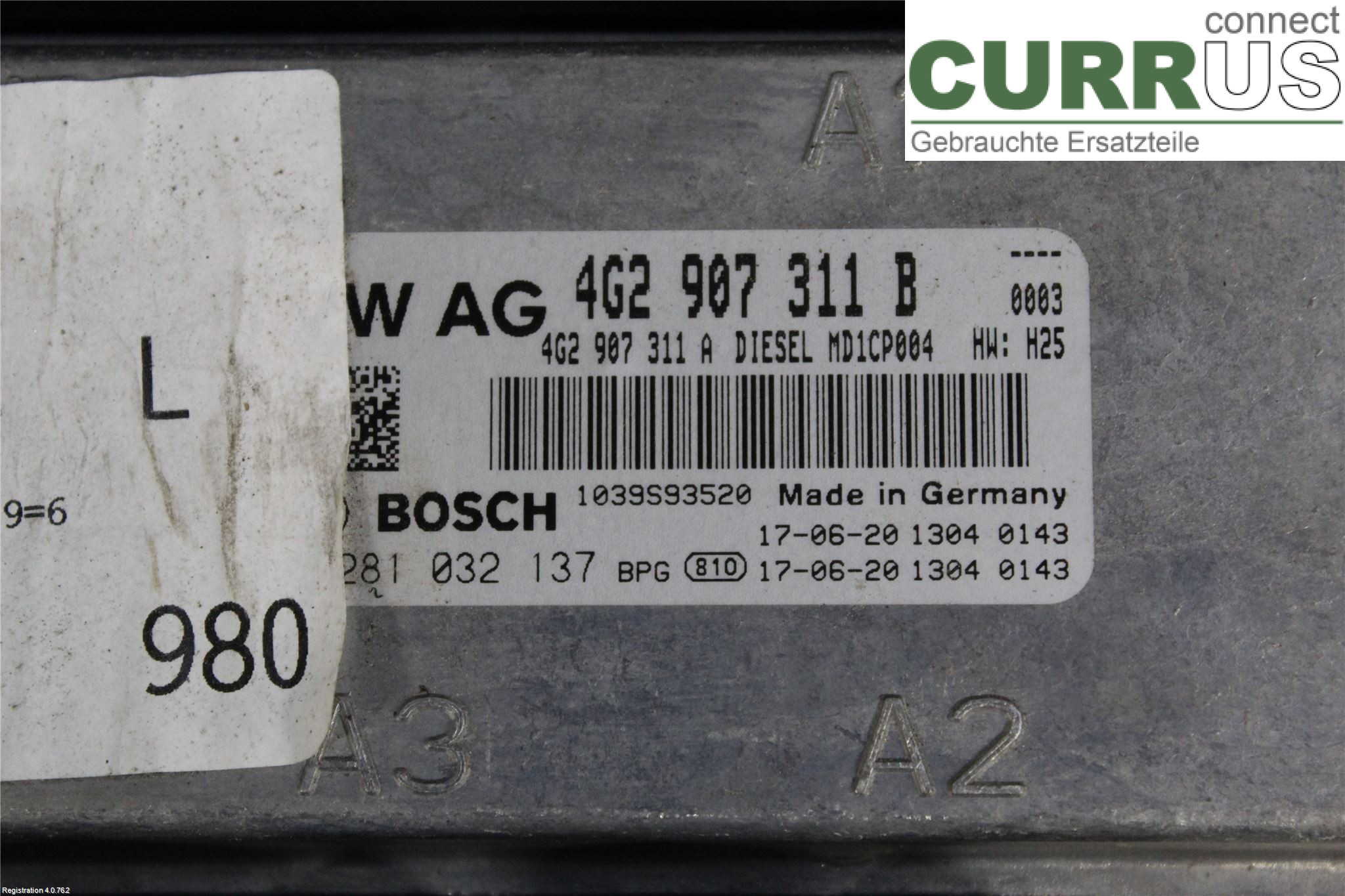 AUDI A6 ALLROAD 4G 12-18 Engine Control Unit Diesel (ECU) 4G2907311B CZVA